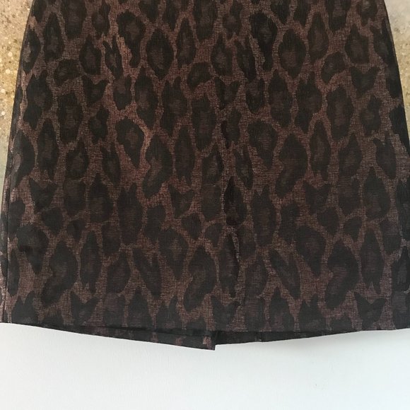 Ann Taylor Leopard Print Skirt (NWT) - Picture 3 of 13